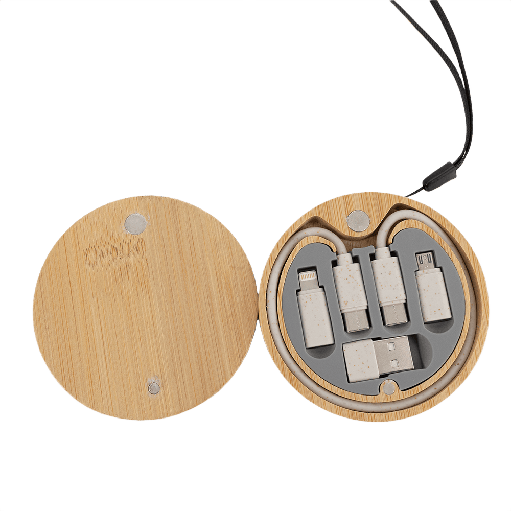 4-in-1-kabel i trähuv