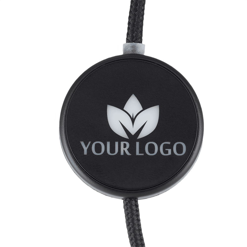 4-i-1-kabel med upplyst logotyp svart