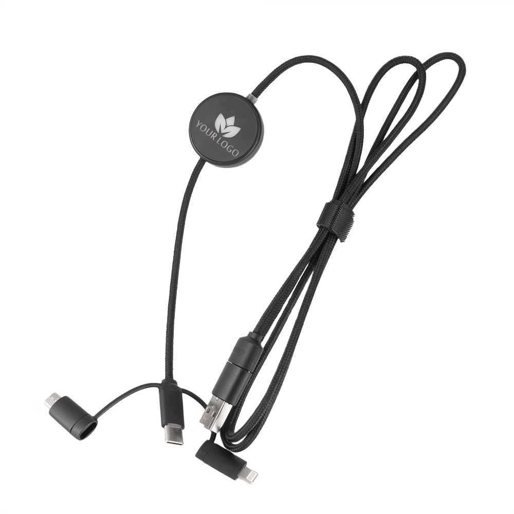 4-i-1-kabel med upplyst logotyp