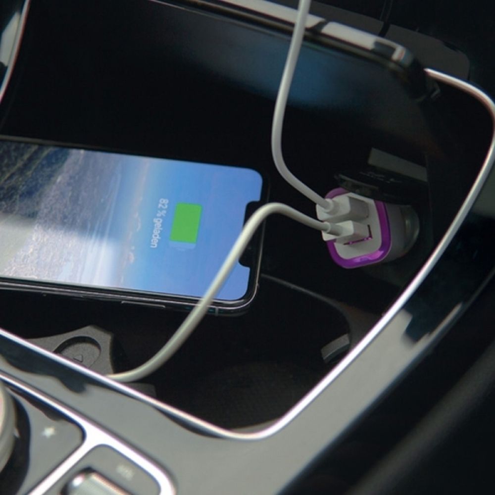 USB-Autoladegerät violett
