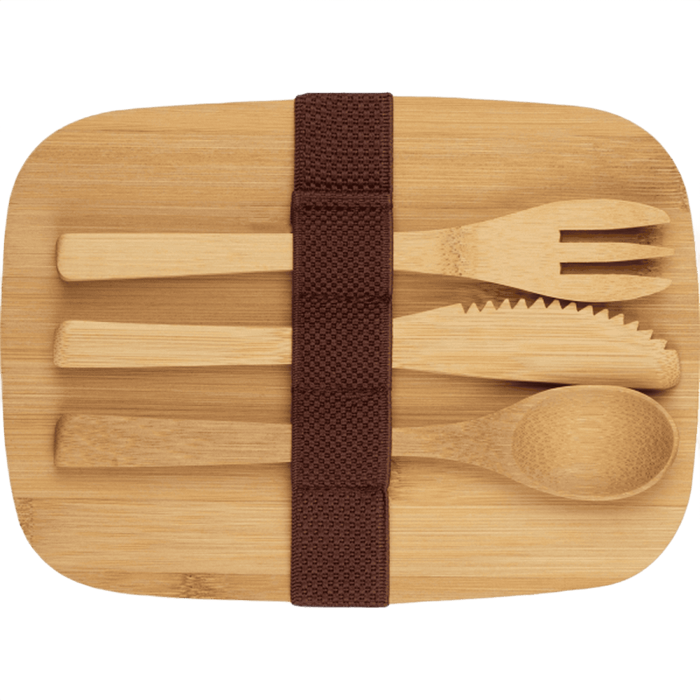 Lunchbox med bestick 1000ml beige