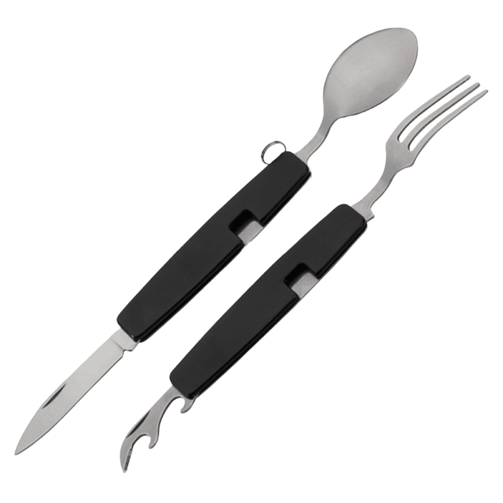 Pamplona camping cutlery set svart