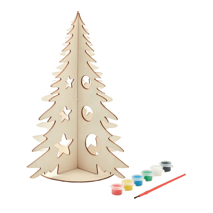 DIY trädekoration i trä till jul