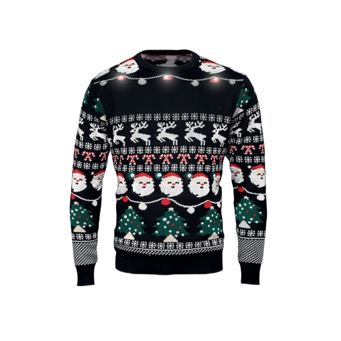 Christmas LED sweater black