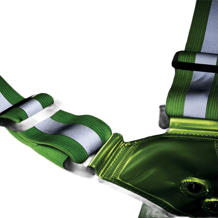Reflective body belt med LED neon grön