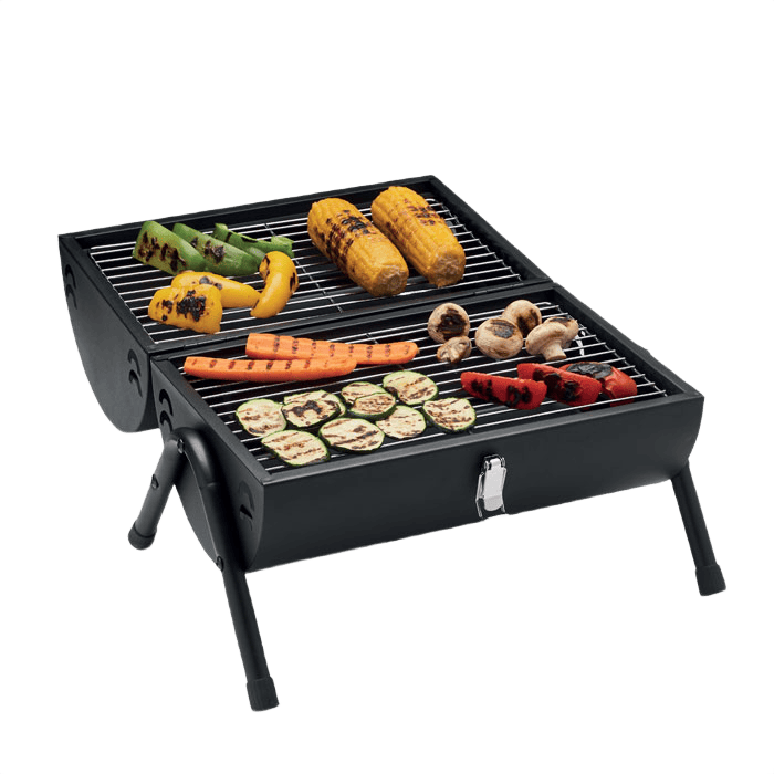 Bärbar grill med skorsten