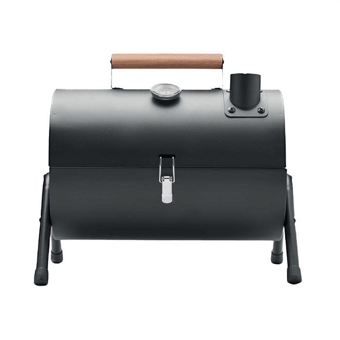 Bärbar grill med skorsten svart