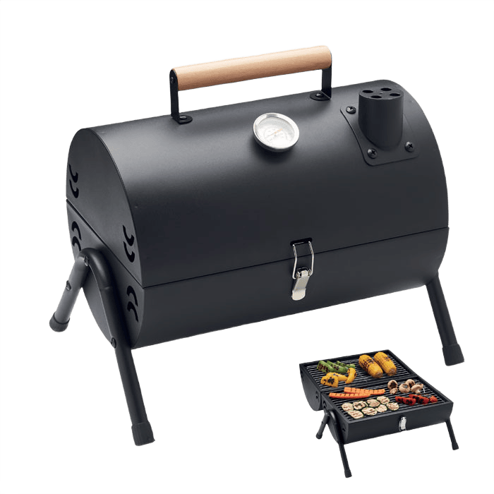 Bärbar grill med skorsten