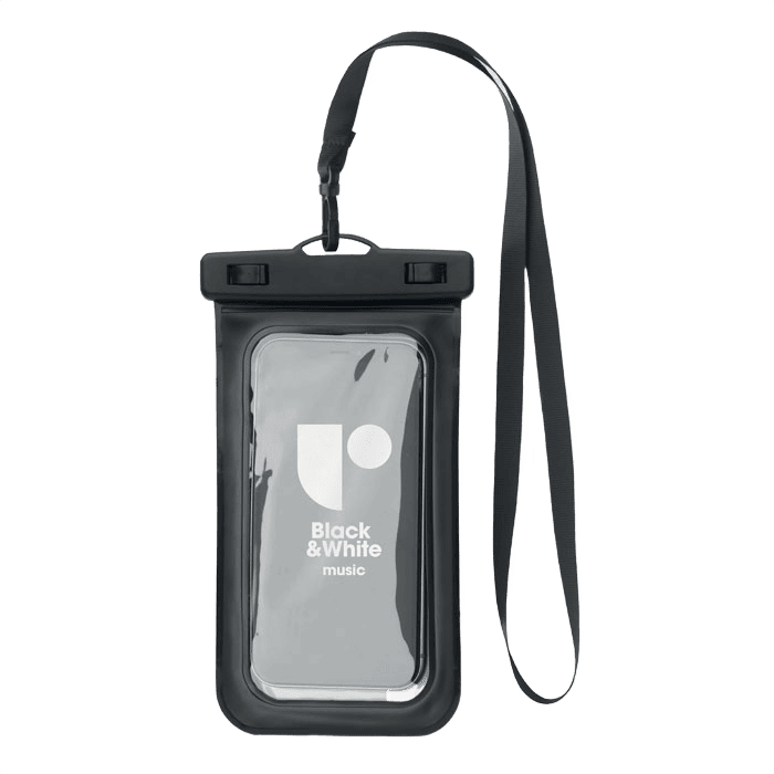Vattentät smartphoneväska svart