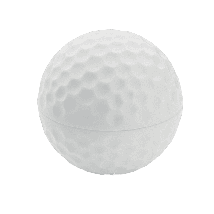 Läppbalsam i golfbollsform vit
