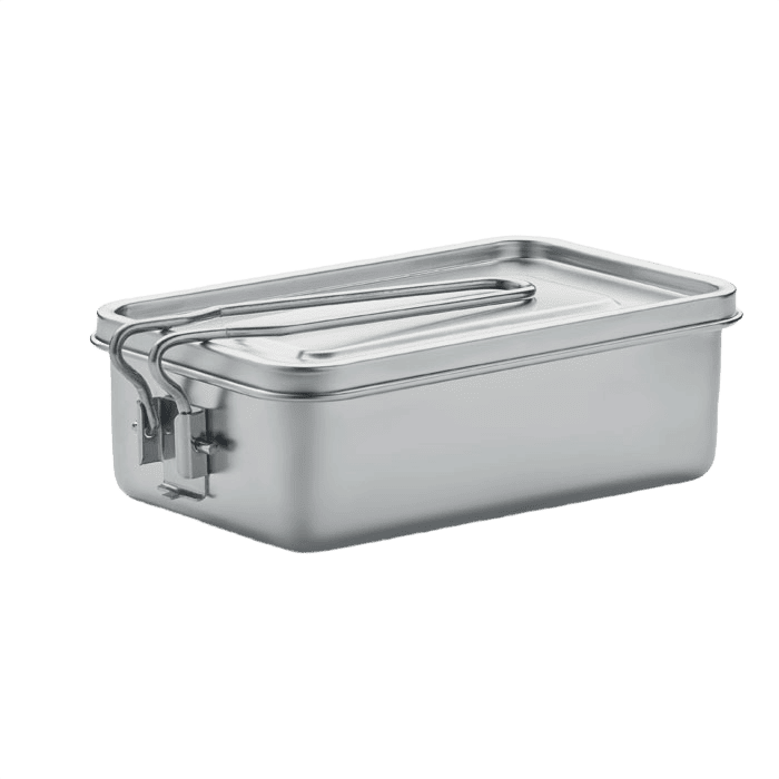 Edelstahl-Lunchbox silber
