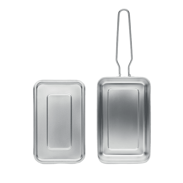 Edelstahl-Lunchbox silber
