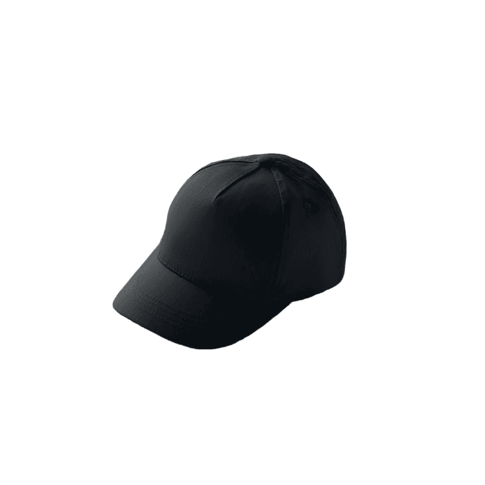 Barnkeps 5-panel baseball svart