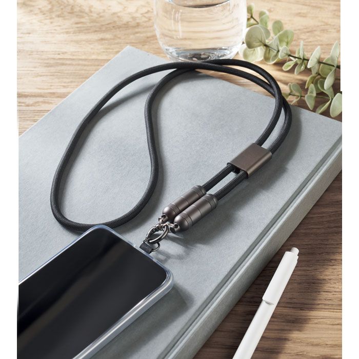 Telefonhalter Umhängeband Kabel schwarz