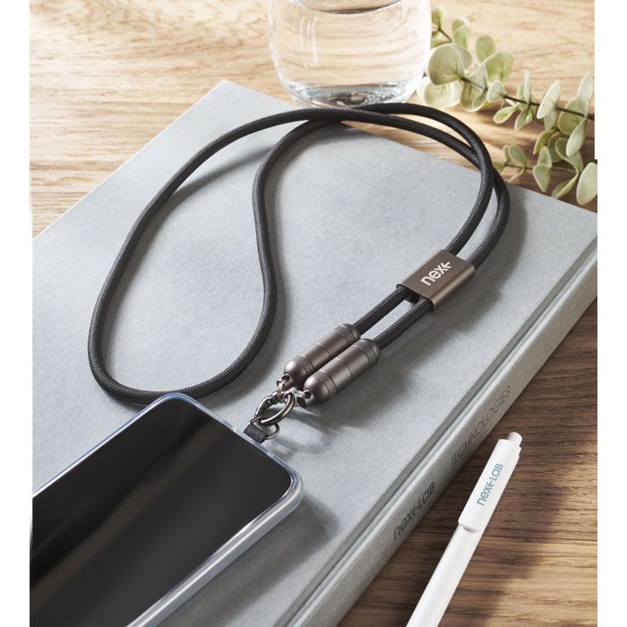 Telefonhalter Umhängeband Kabel schwarz