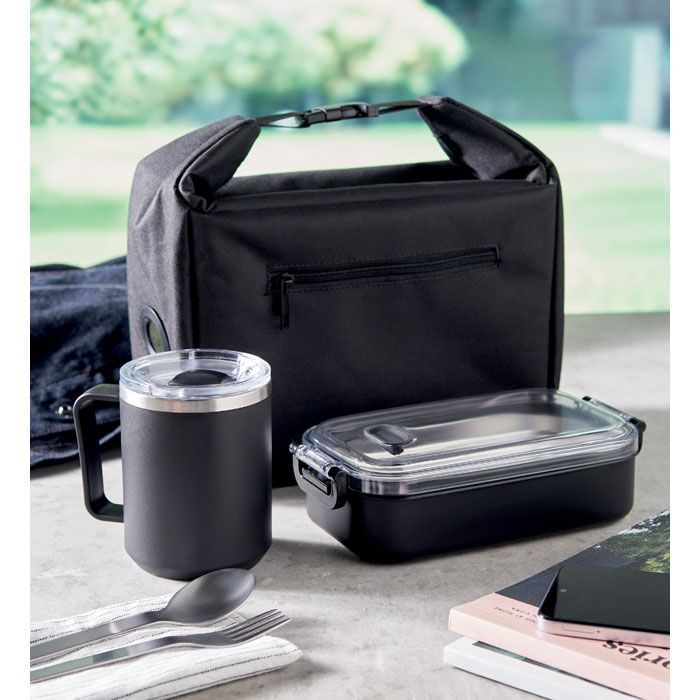 Kühlertasche für Mittagessen schwarz