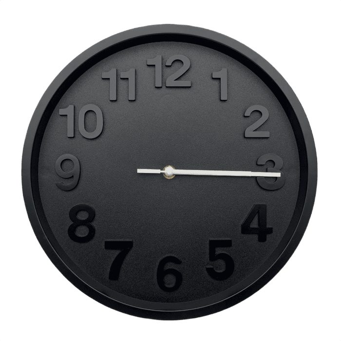 Wall clock black