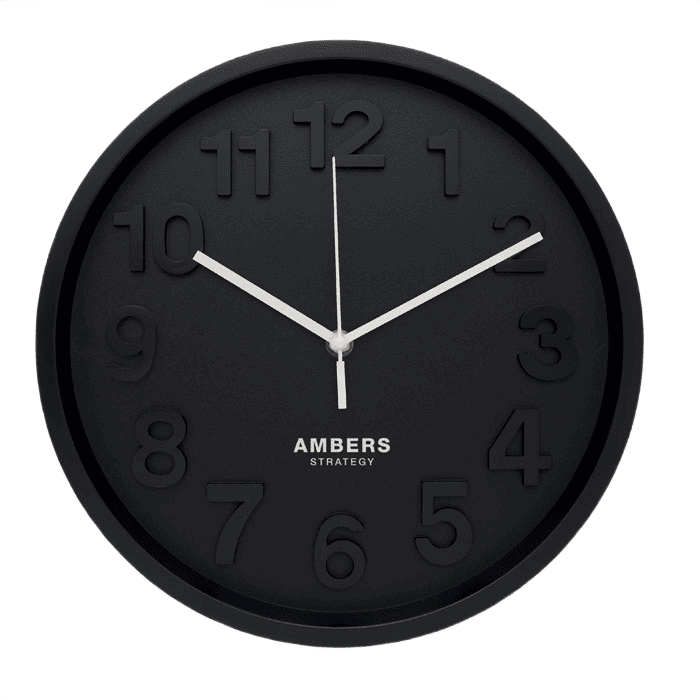 Wall clock black