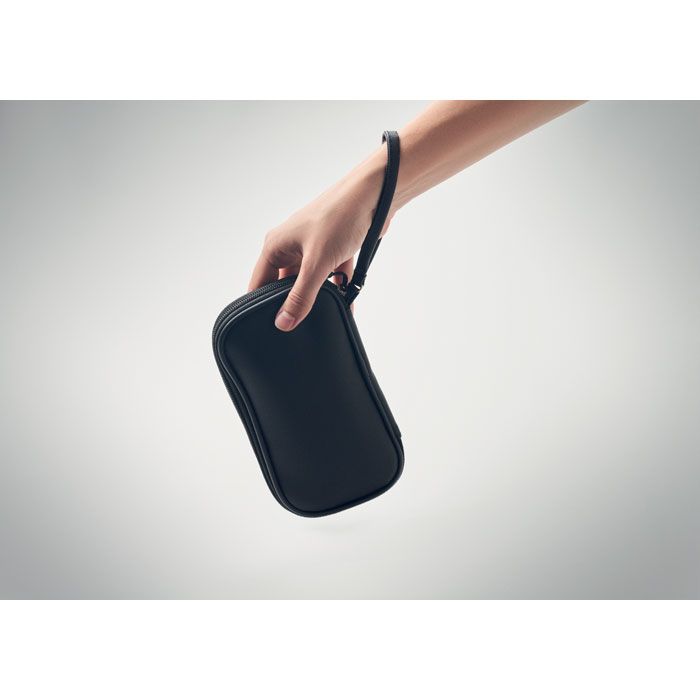 Tech organizer pouch musta