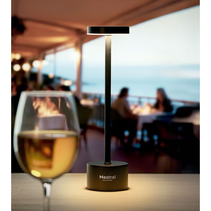 Aluminiumbordslampa svart