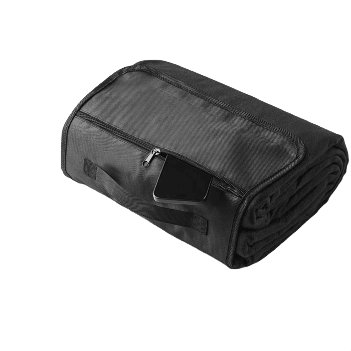 Polar fleece picnic blanket svart