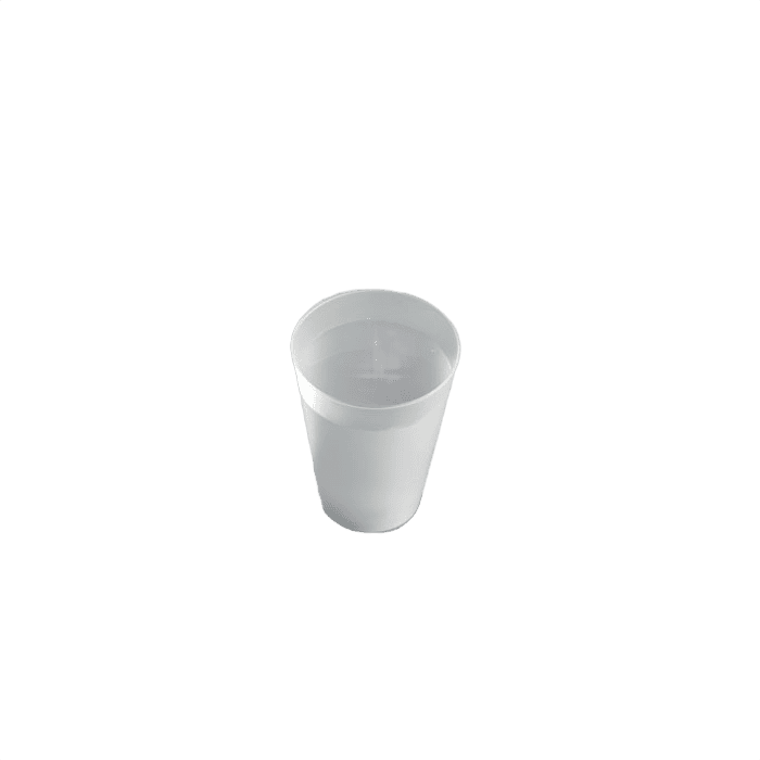Återanvändbar eventmugg 300ml transparent vit