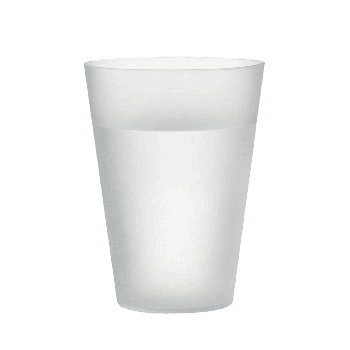 Återanvändbar eventmugg 300ml transparent vit