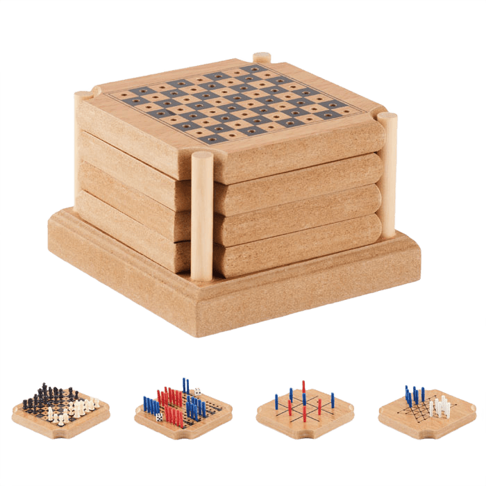 4-delars glasunderläggsspel