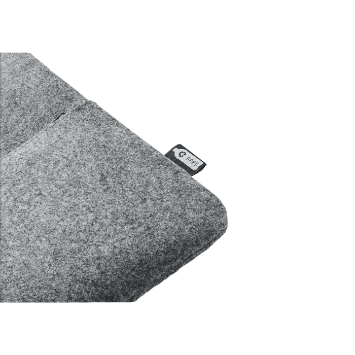 Filz-Laptop-Tasche mit Reißverschluss grau