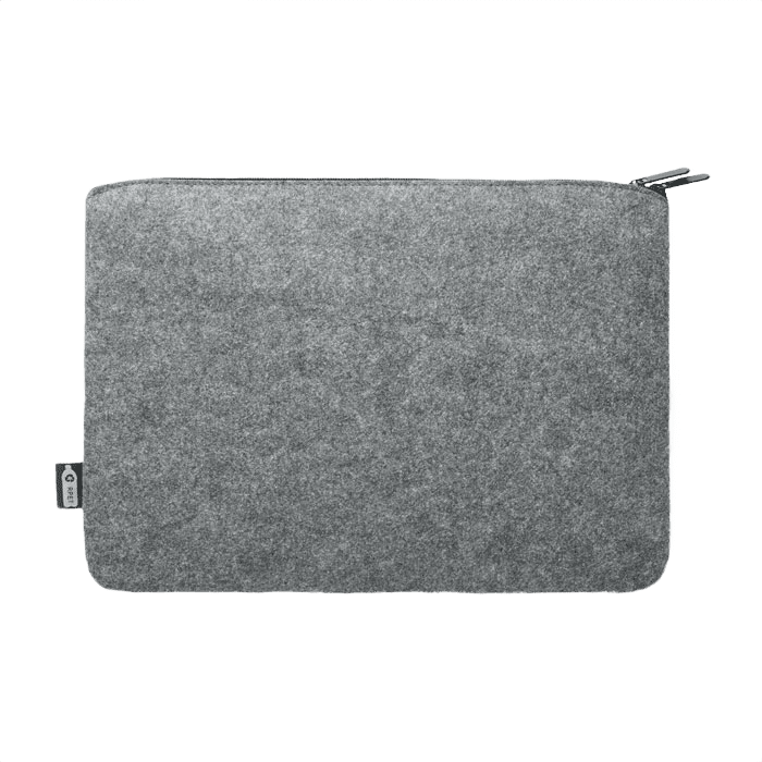 Filz-Laptop-Tasche mit Reißverschluss grau