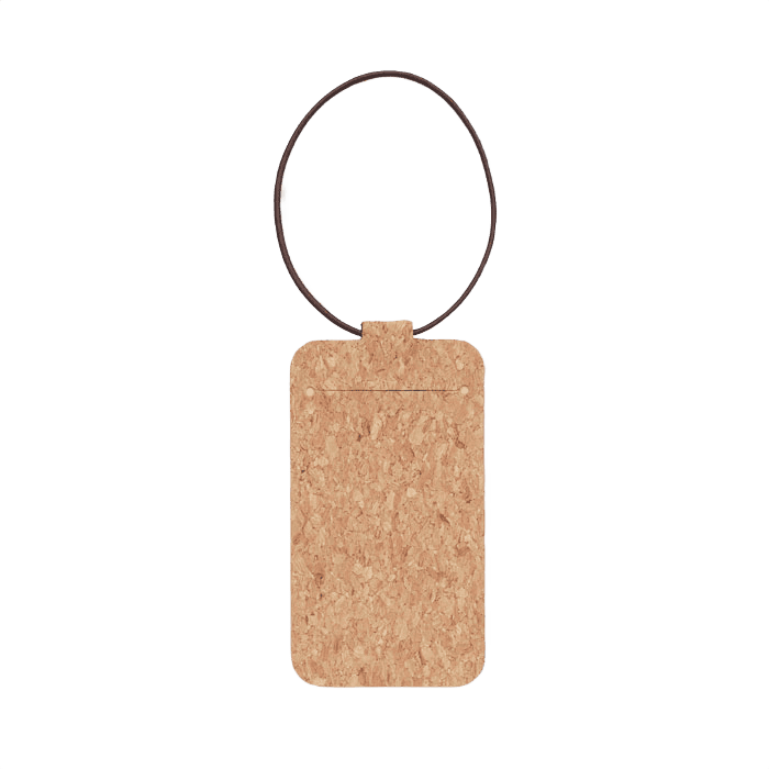 Korkbaggagelapp beige