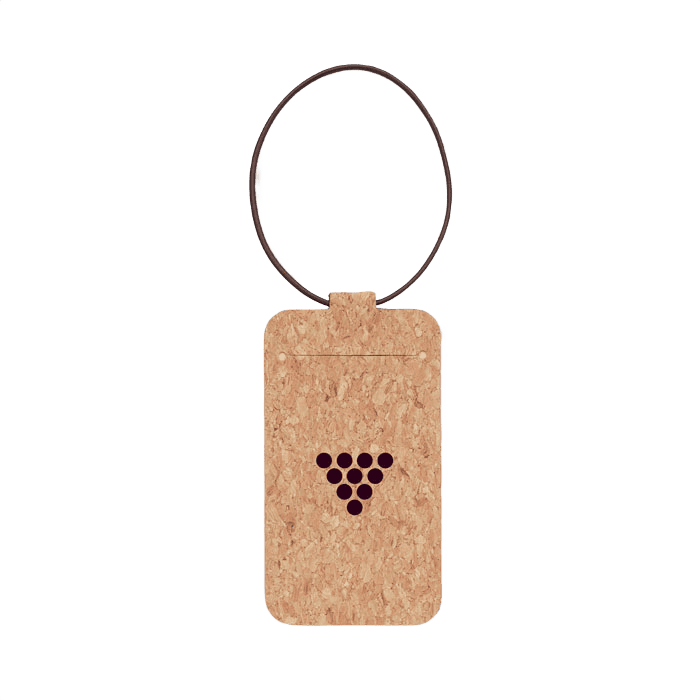 Korkbaggagelapp beige
