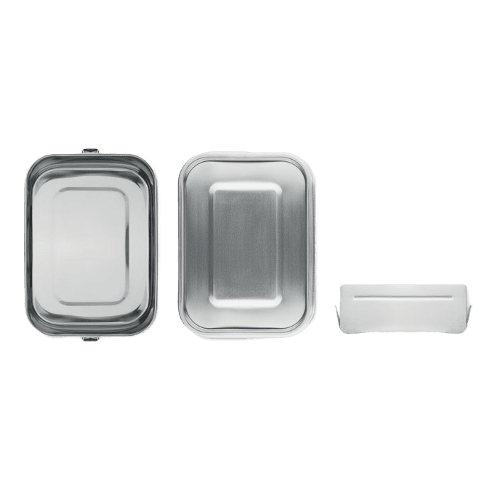 Rostfritt stål lunchbox matt silver