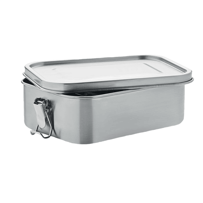 Rostfritt stål lunchbox matt silver