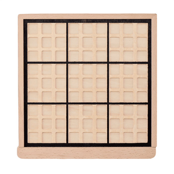 Trä-sudoku brädspel trä
