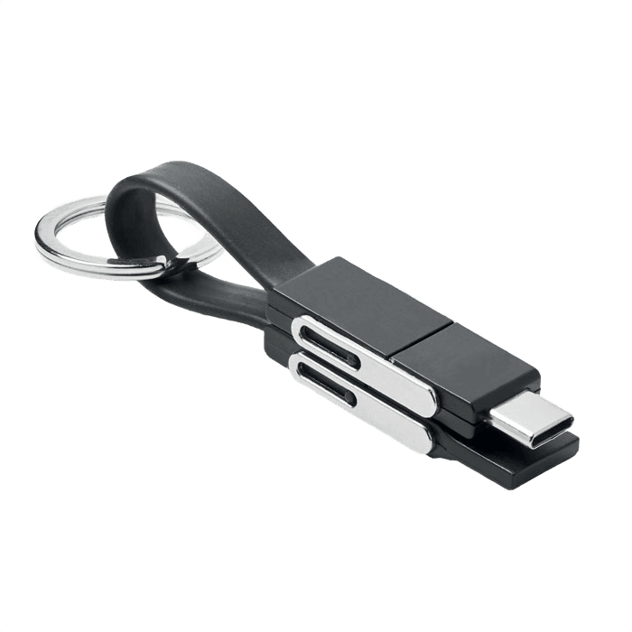 Nyckelring med 4-i-1-kabel