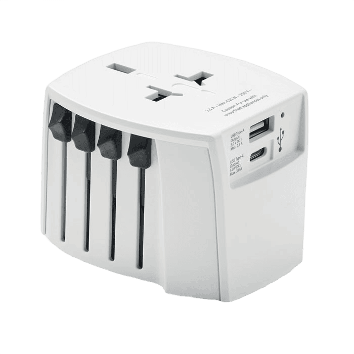 Skross MUV USB A/C -sovitin valkoinen