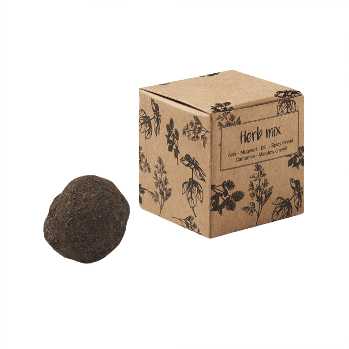 Herb seed ball i kartongask