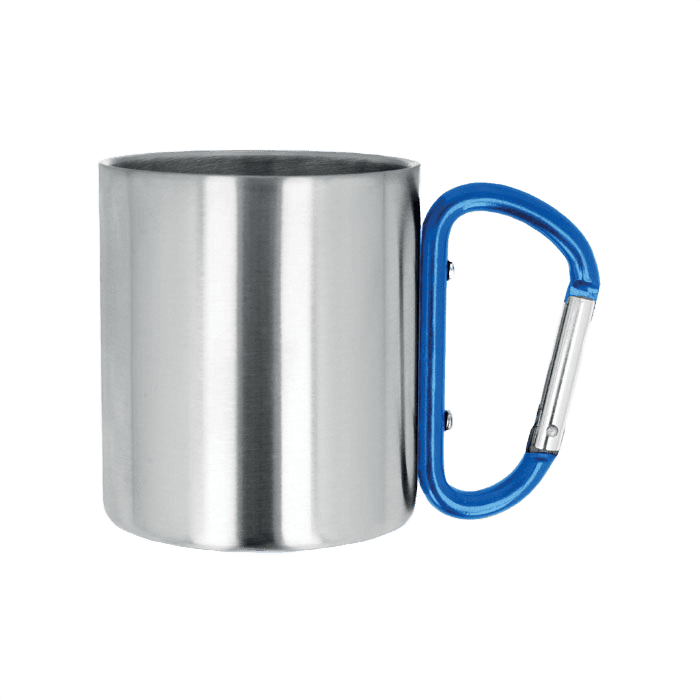 Metallbecher mit Karabinerverschluss-Griff