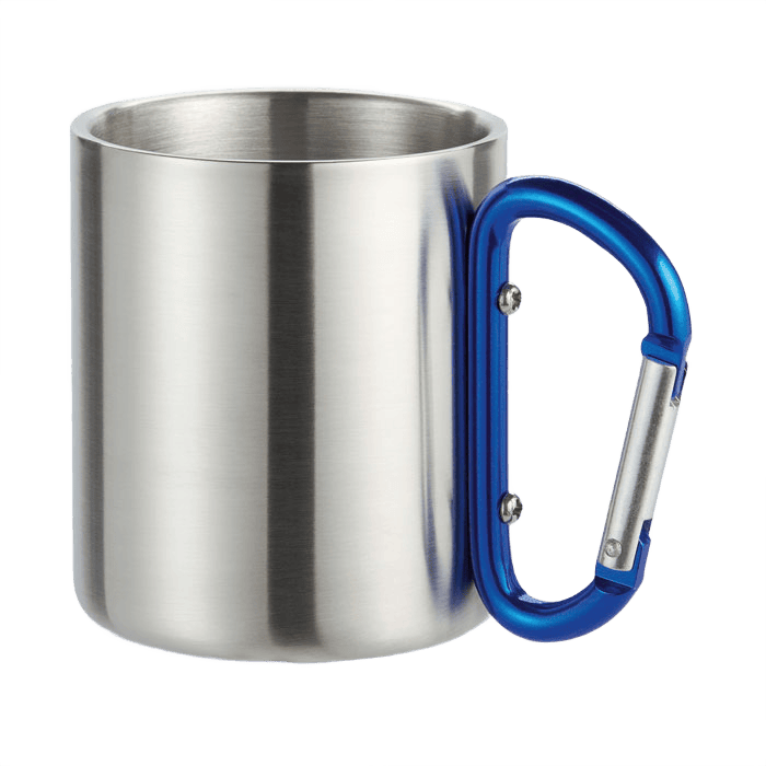 Metallbecher mit Karabinerverschluss-Griff