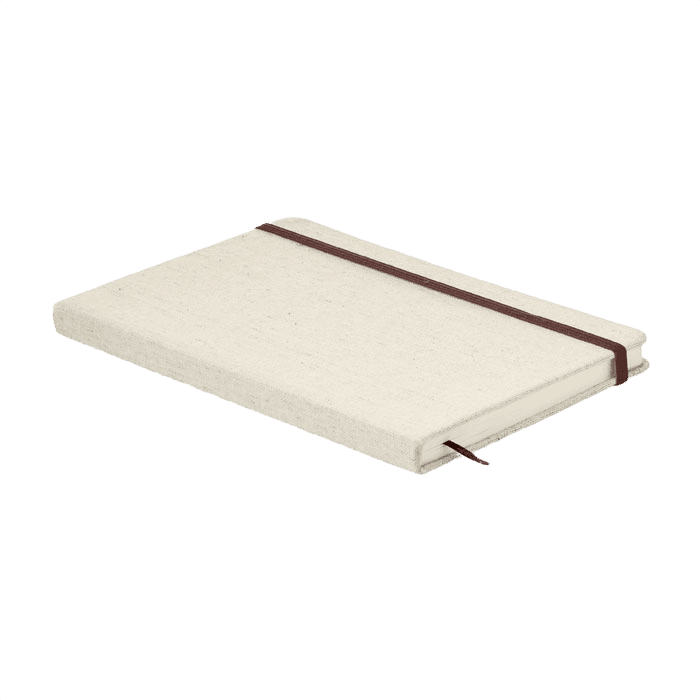 A5 canvas notebook beige