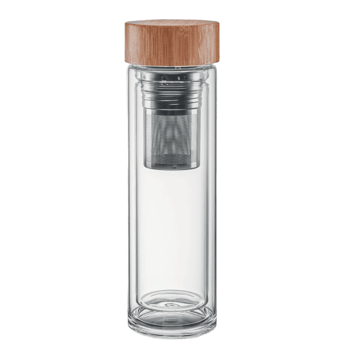 Glasflaska med dubbla väggar 420ml