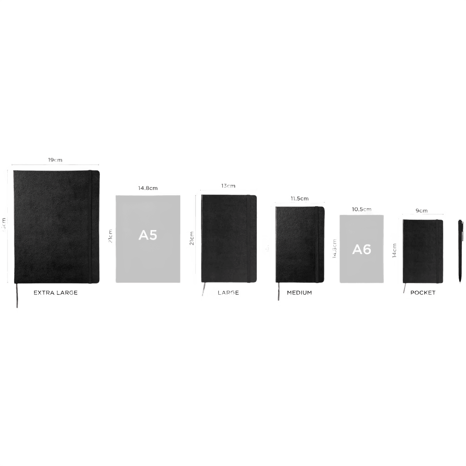 Moleskine Cahier journal, linjerad svart