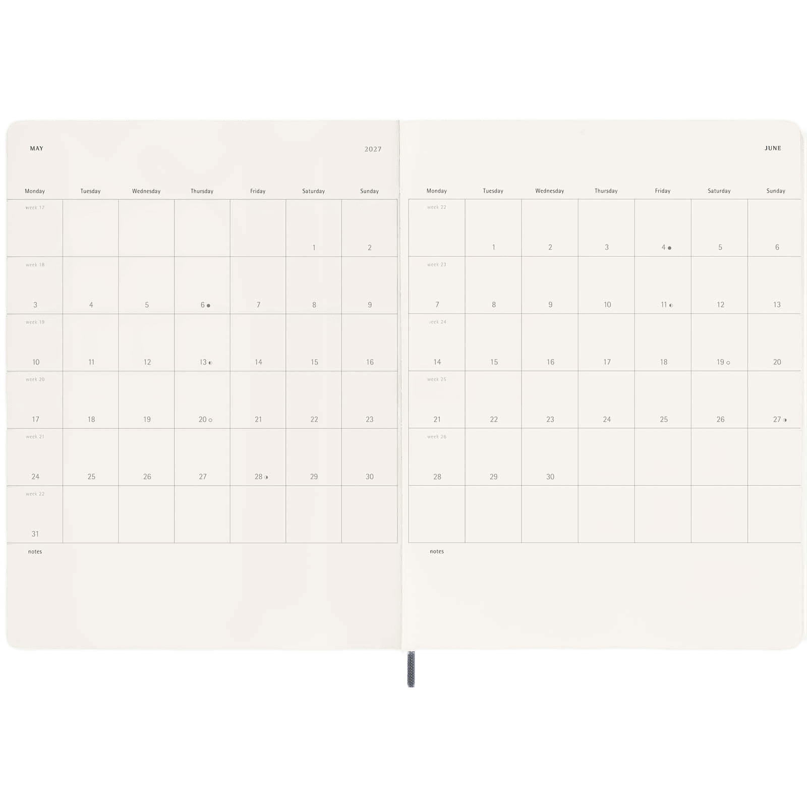 Moleskine 12-month notebook XL soft cover -muistikirja safiiri