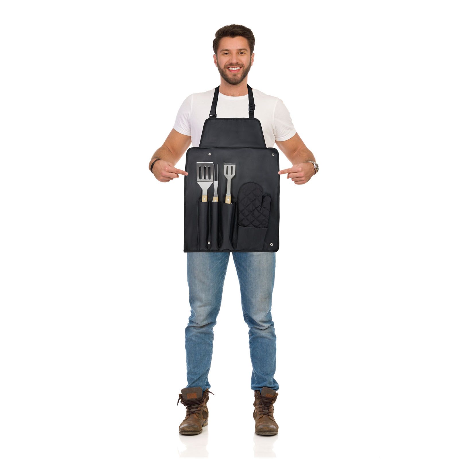 5-delars BBQ-grillset svart