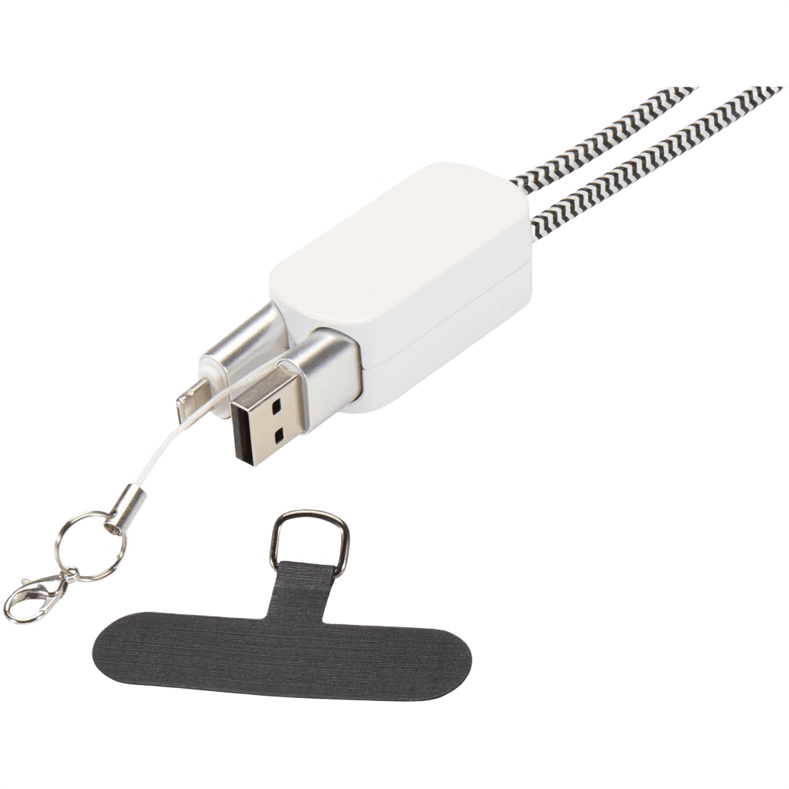 Anser telefonrem med inbyggd 5-i-1 kabel, 27 W vit
