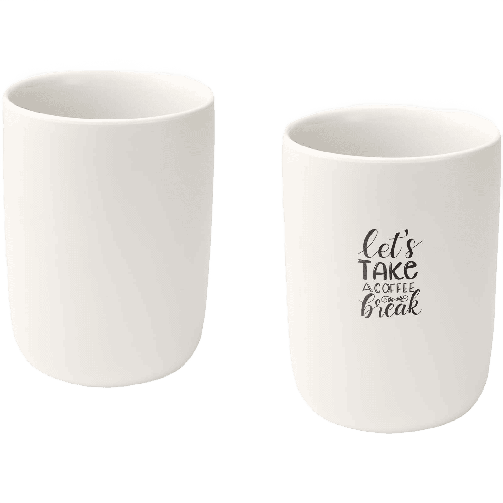 Set of two ceramic mugs, 350 ml, matte finish