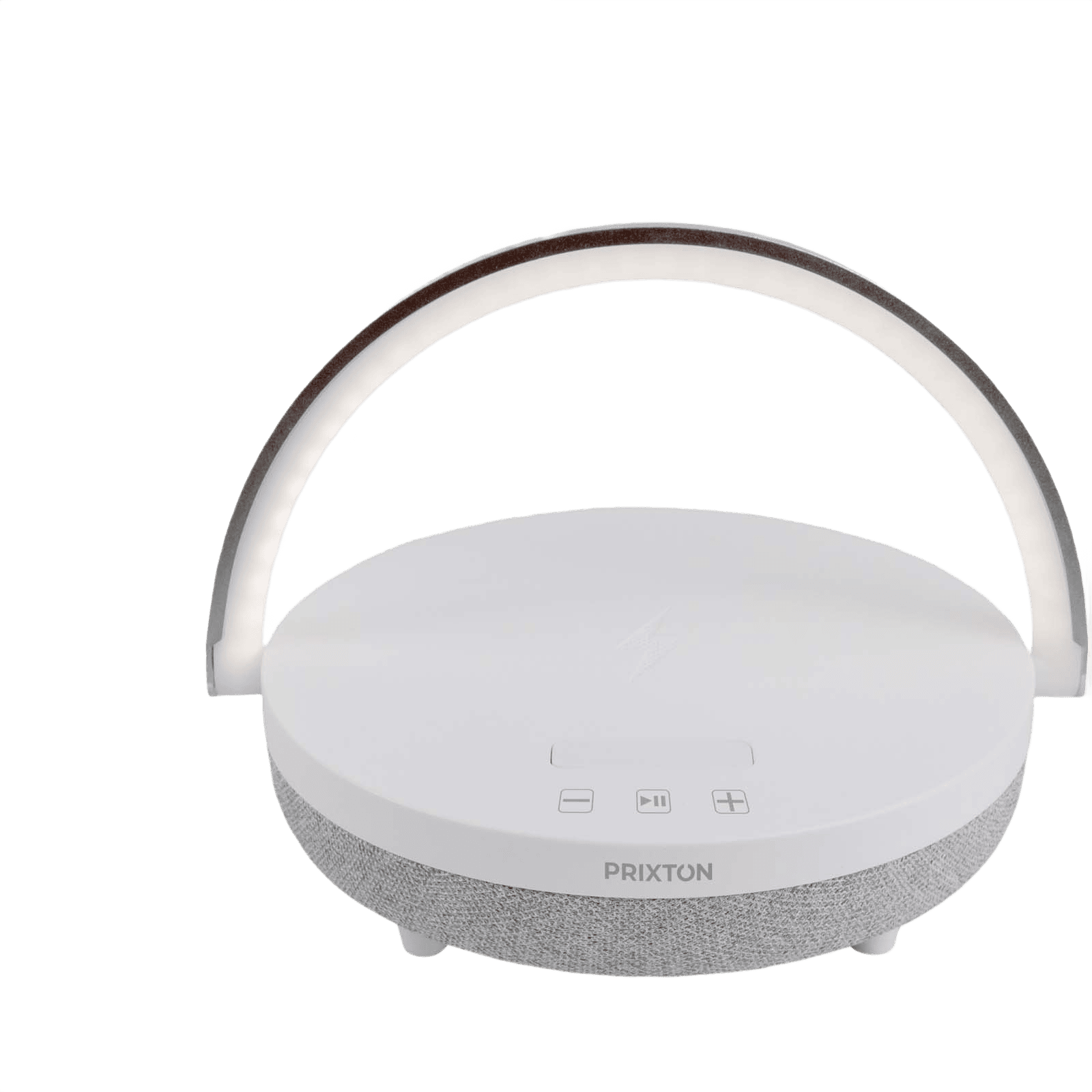 Prixton 4-in-1 Bluetooth-högtalare 10W med LED-lampa och trådlös laddningsbas