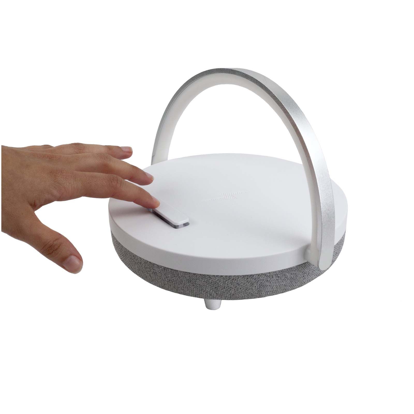 Prixton 4-in-1 Bluetooth-högtalare 10W med LED-lampa och trådlös laddningsbas