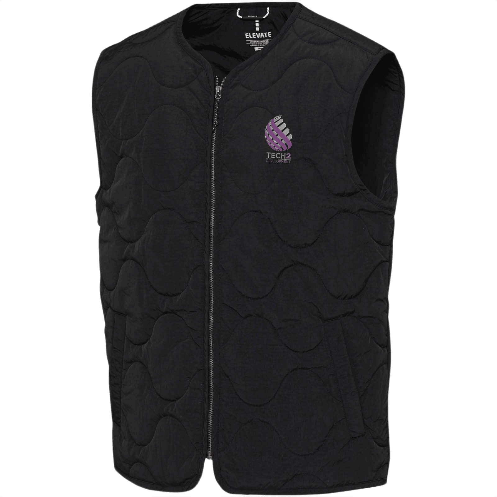 Quartz unisex quilted vest svart